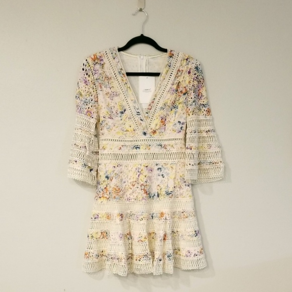 😱LAST 1😱NWOT DROP WAIST FLORAL LACE DRESS - Picture 5 of 6